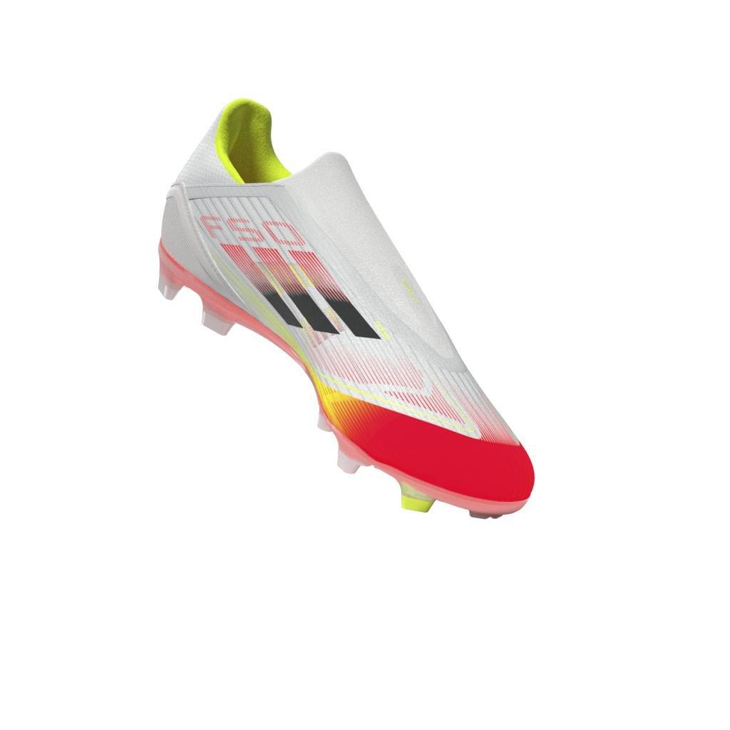 Unisex F50 League Laceless Firm/Multi-Ground Boots, White, , large image number 8