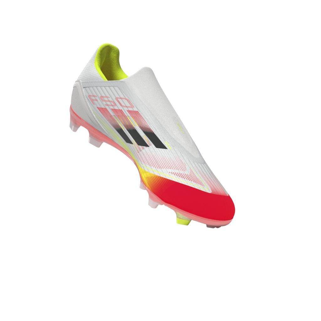 Unisex F50 League Laceless Firm/Multi-Ground Boots, White, A701_ONE, large image number 8