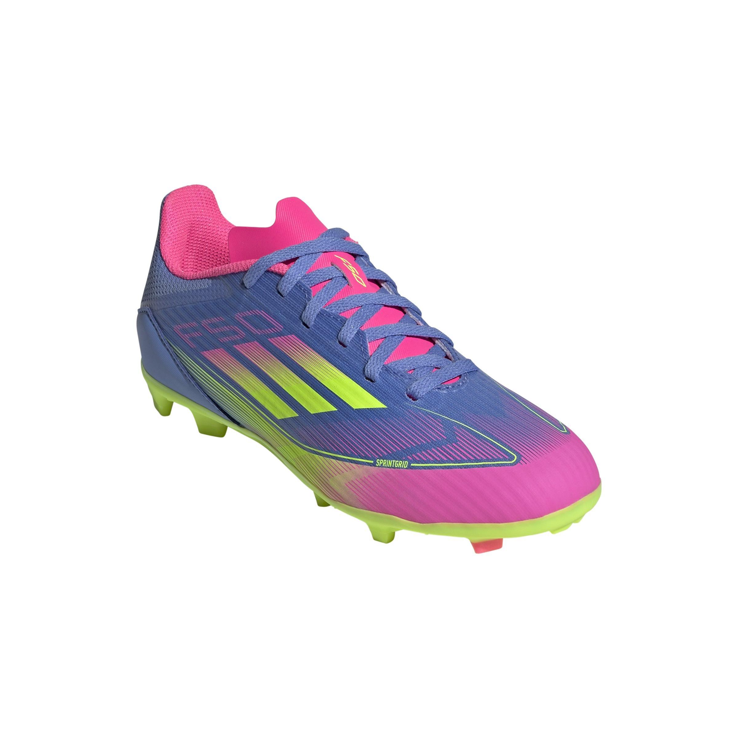 Unisex Kids F50 League Firm/Multi-Ground Boots, Blue, , large image number 2