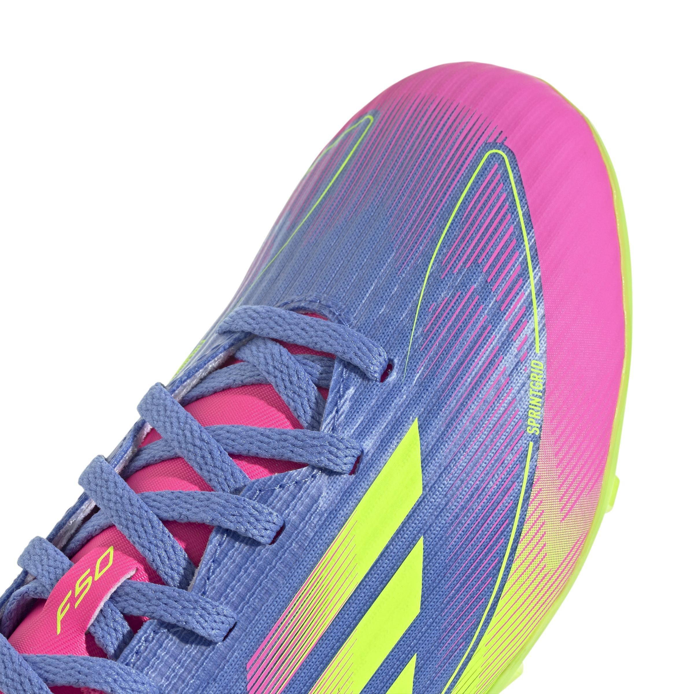 Unisex Kids F50 League Firm/Multi-Ground Boots, Blue, , large image number 5
