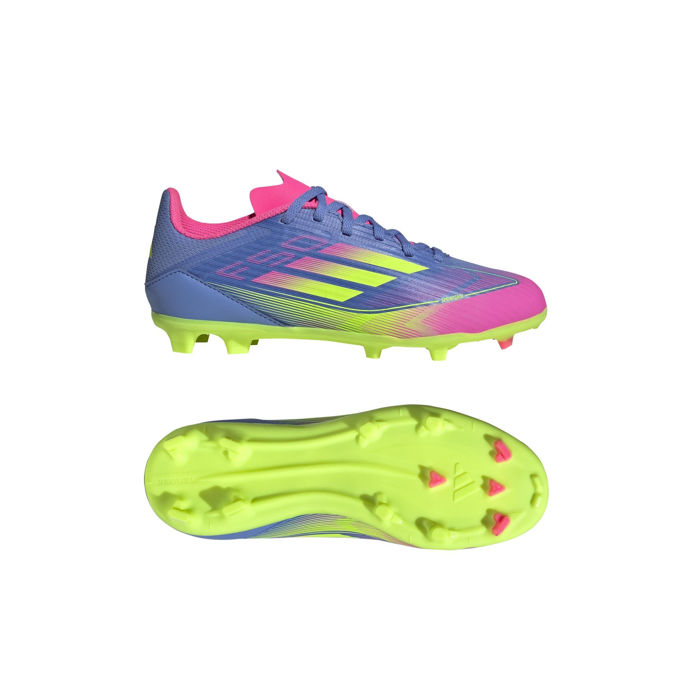 Unisex Kids F50 League Firm/Multi-Ground Boots, Blue, , large image number 9