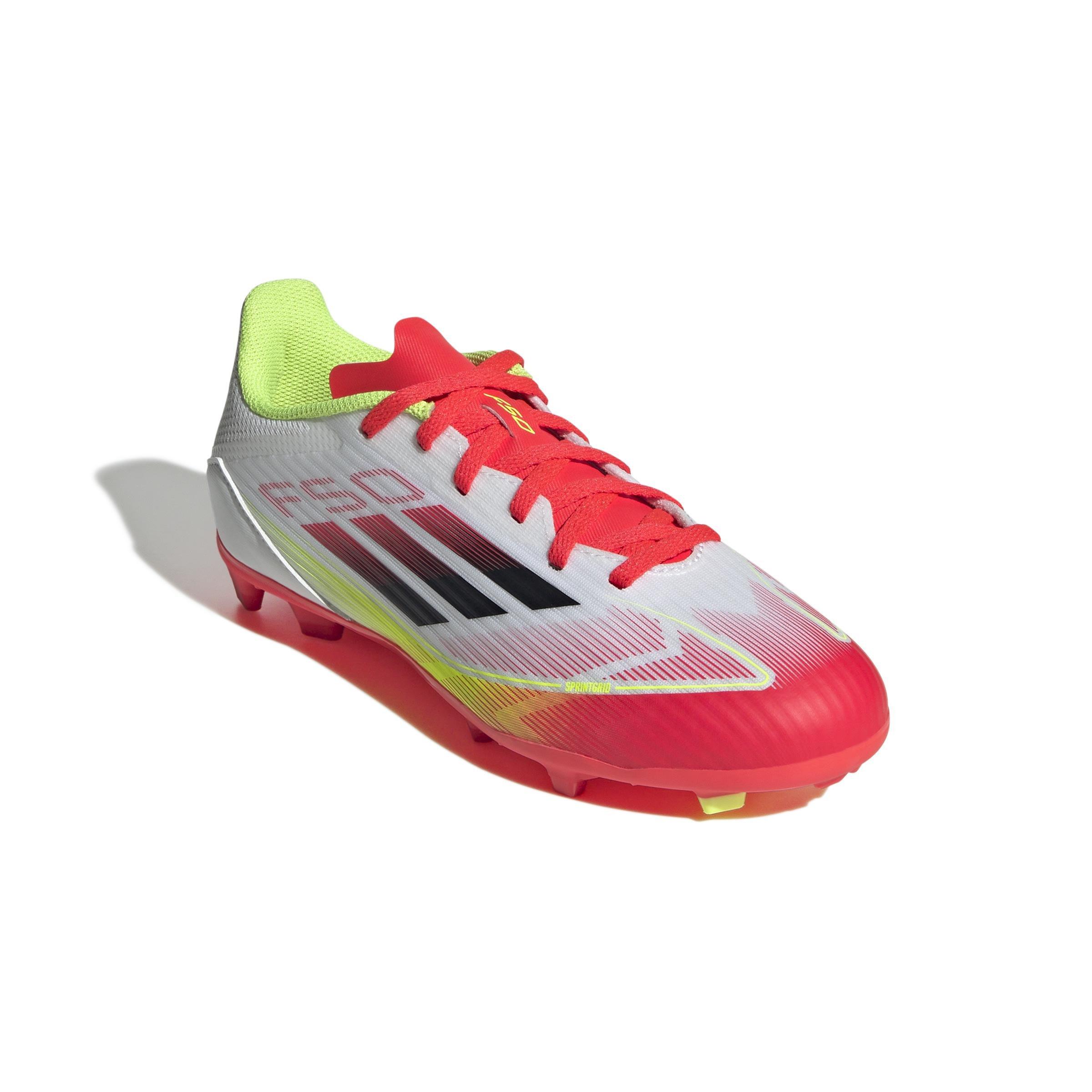 Unisex Kids F50 League Firm/Multi-Ground Boots, White, , large image number 2