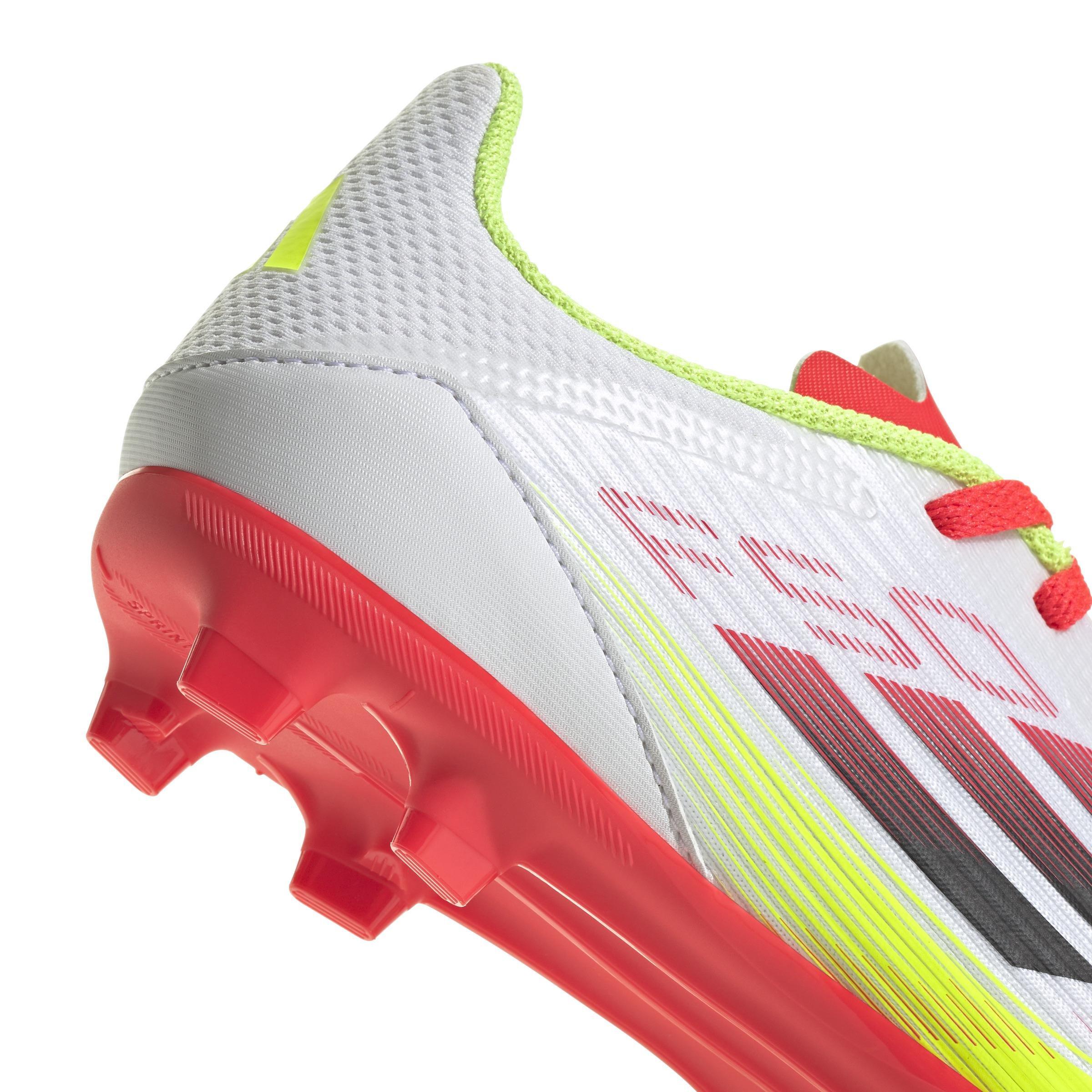 Unisex Kids F50 League Firm/Multi-Ground Boots, White, , large image number 5