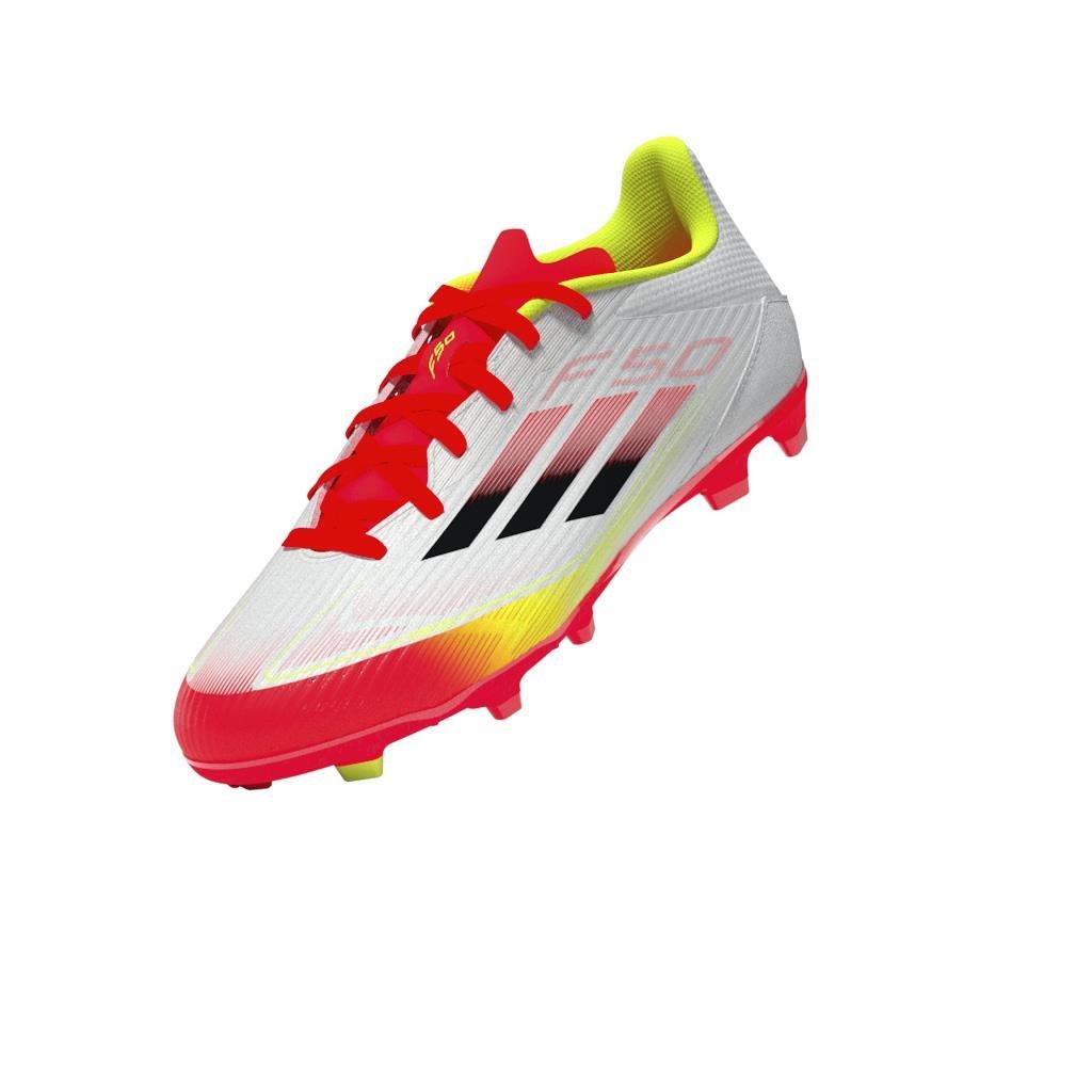 Unisex Kids F50 League Firm/Multi-Ground Boots, White, , large image number 8
