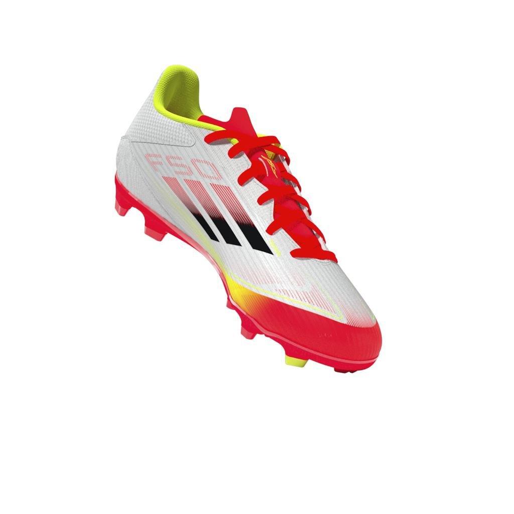 Unisex Kids F50 League Firm/Multi-Ground Boots, White, , large image number 9