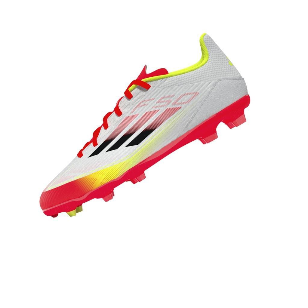 Unisex Kids F50 League Firm/Multi-Ground Boots, White, , large image number 10