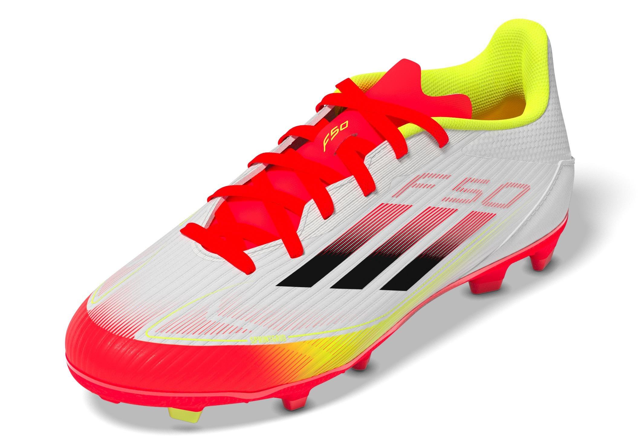 Unisex Kids F50 League Firm/Multi-Ground Boots, White, , large image number 11