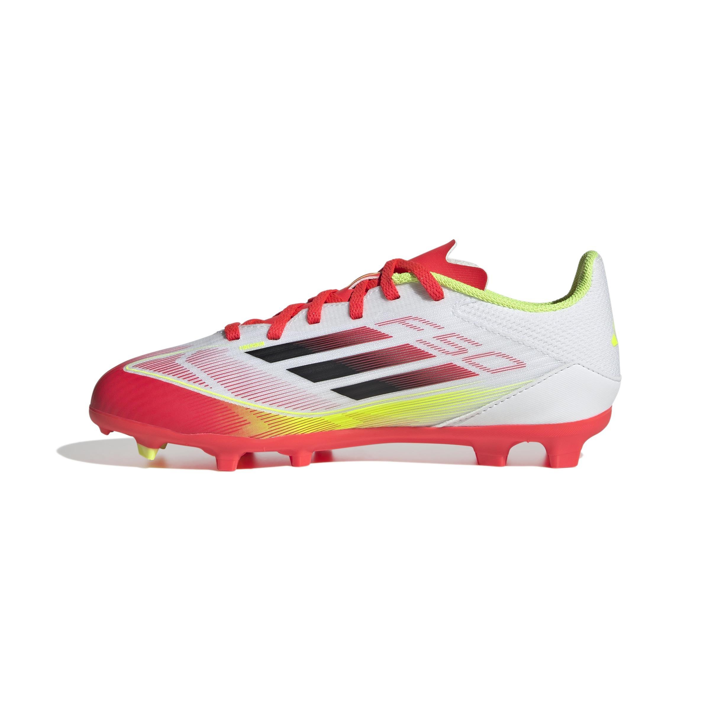 Unisex Kids F50 League Firm/Multi-Ground Boots, White, , large image number 12
