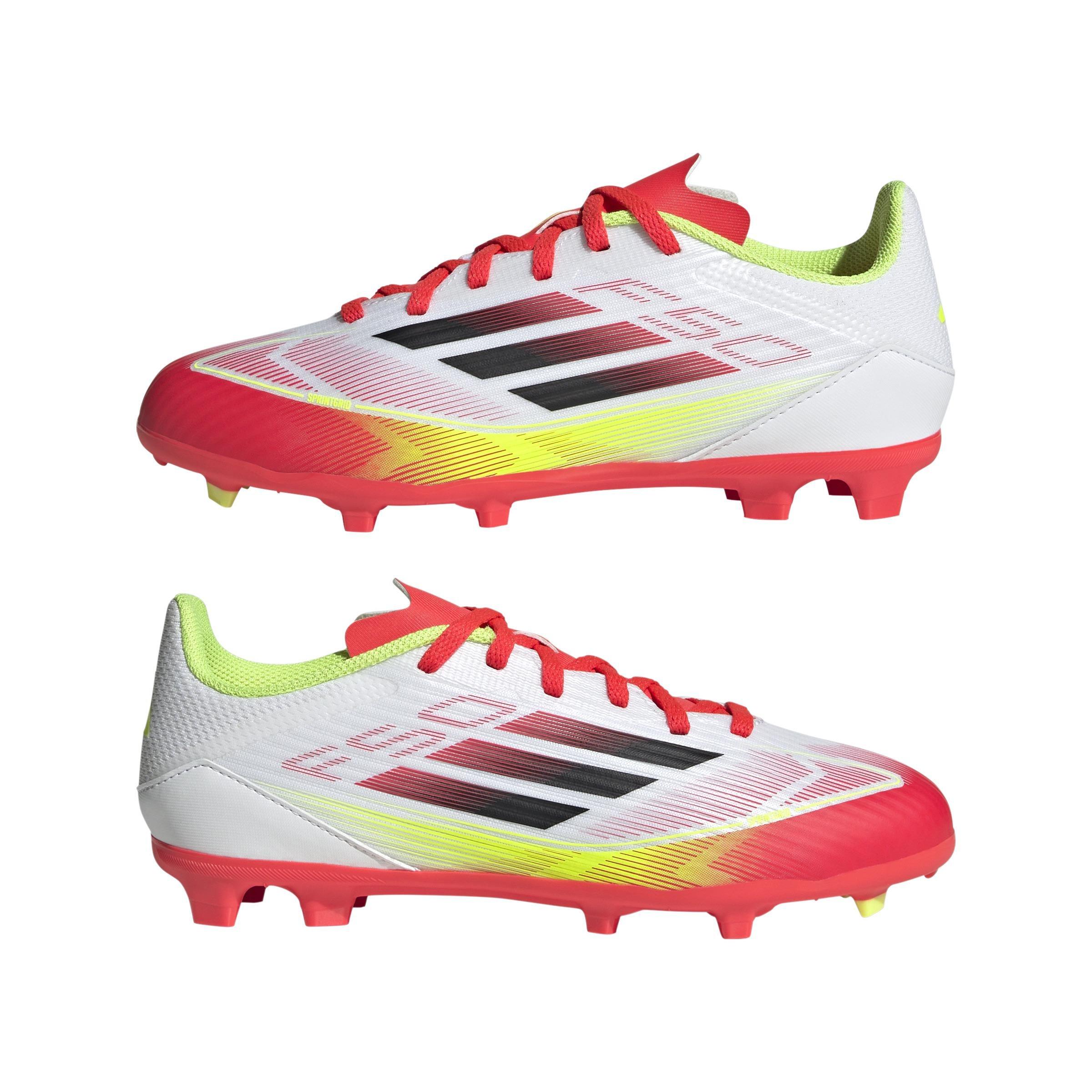 Unisex Kids F50 League Firm/Multi-Ground Boots, White, , large image number 14