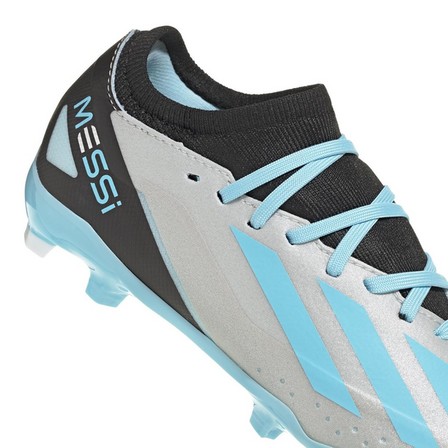 Kids Unisex X Crazyfast Messi.3 Firm Ground Boots, Blue, A701_ONE, large image number 3