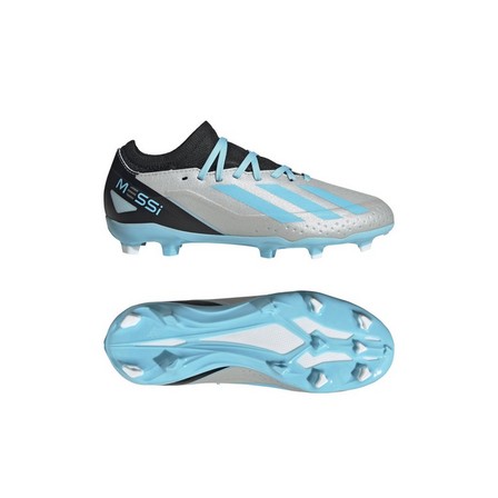 Kids Unisex X Crazyfast Messi.3 Firm Ground Boots, Blue, A701_ONE, large image number 4
