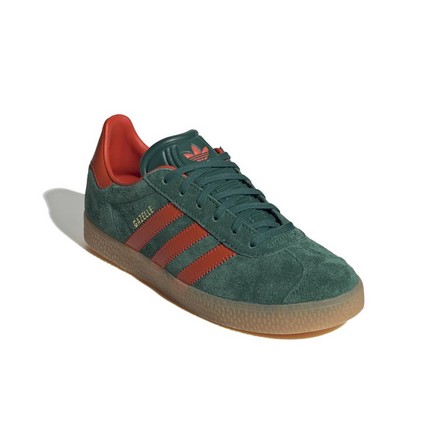 Kids Unisex Gazelle Shoes, Green, A701_ONE, large image number 1