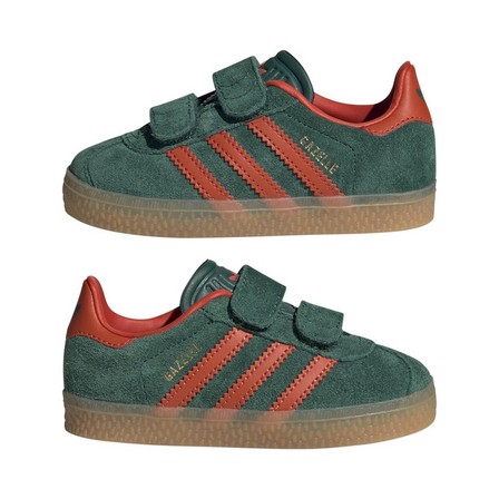 Kids Unisex Gazelle Comfort Closure Shoes, Green, A701_ONE, large image number 2