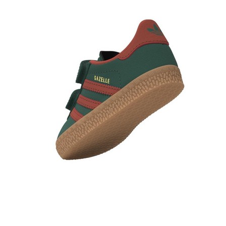 Kids Unisex Gazelle Comfort Closure Shoes, Green, A701_ONE, large image number 6