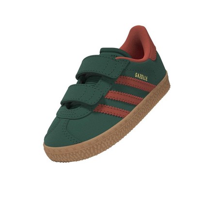 Kids Unisex Gazelle Comfort Closure Shoes, Green, A701_ONE, large image number 9