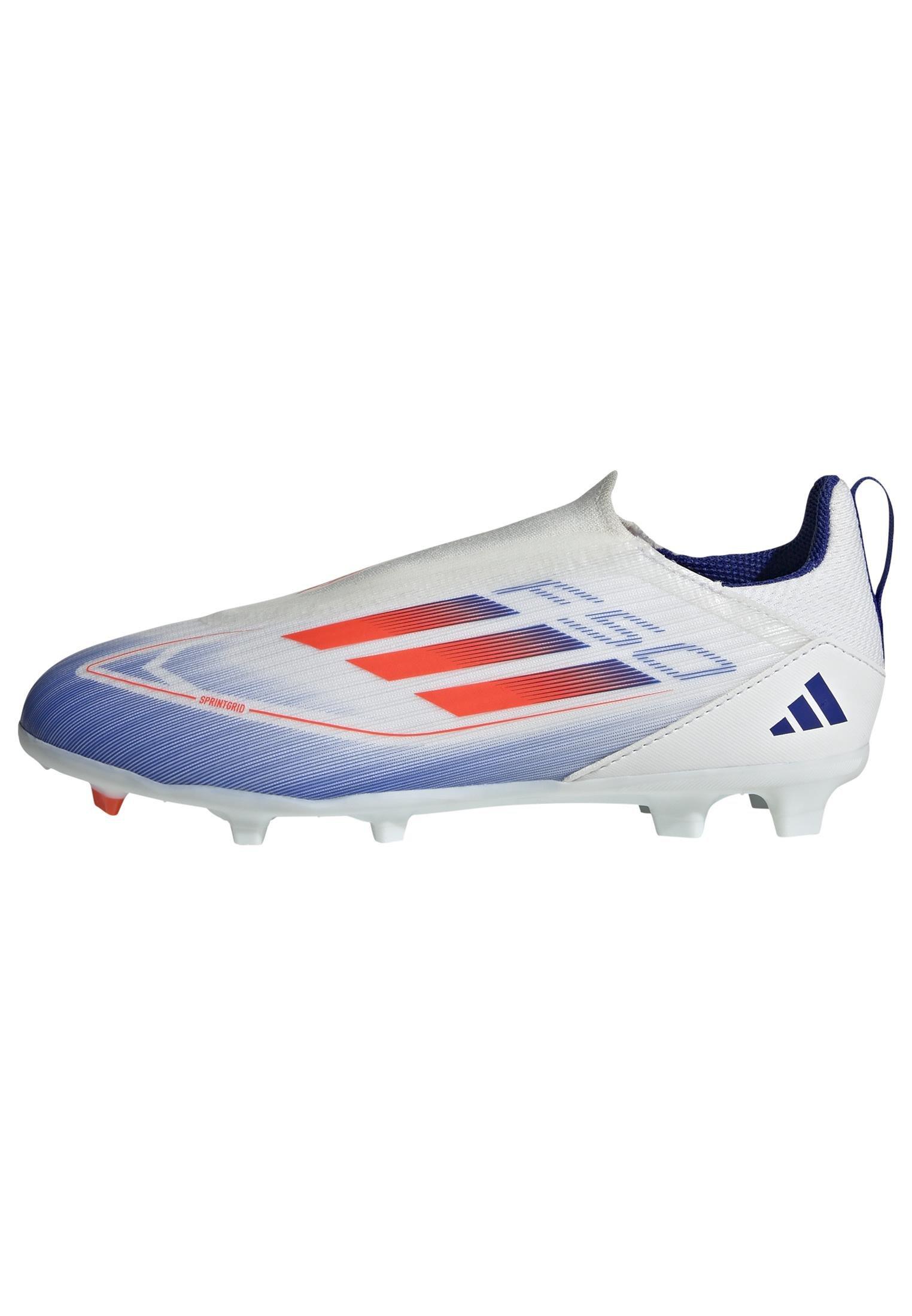 F50 League Laceless Firm/Multi-Ground Boots, White, A701_ONE, large image number 13