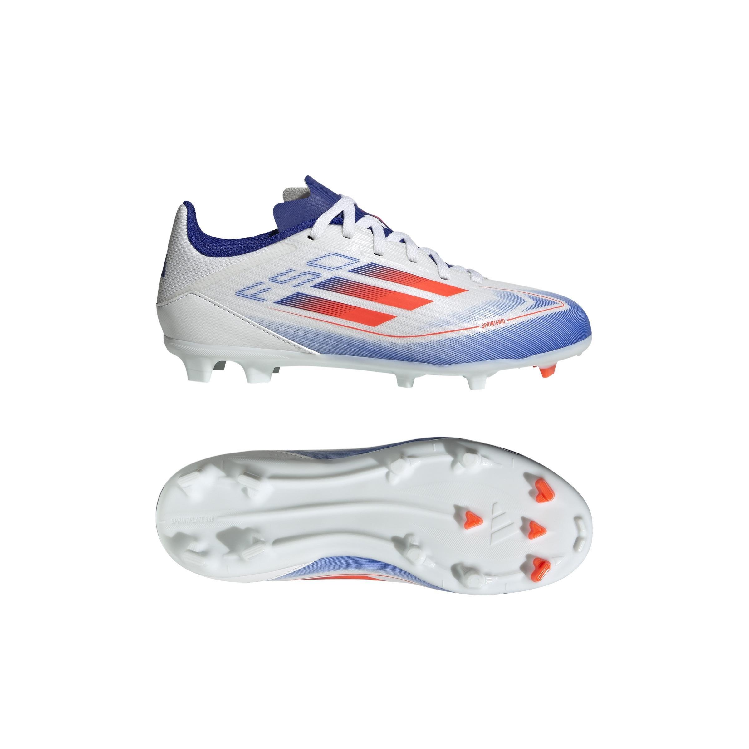 Unisex F50 League Firm/Multi-Ground Cleats, White, A701_ONE, large image number 7