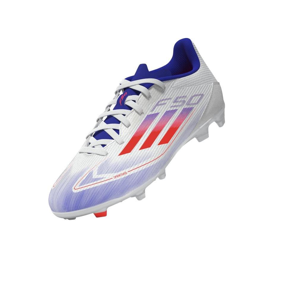 Kids Unisex F50 League Firm/Multi-Ground Cleats Kids, White, A701_ONE, large image number 9