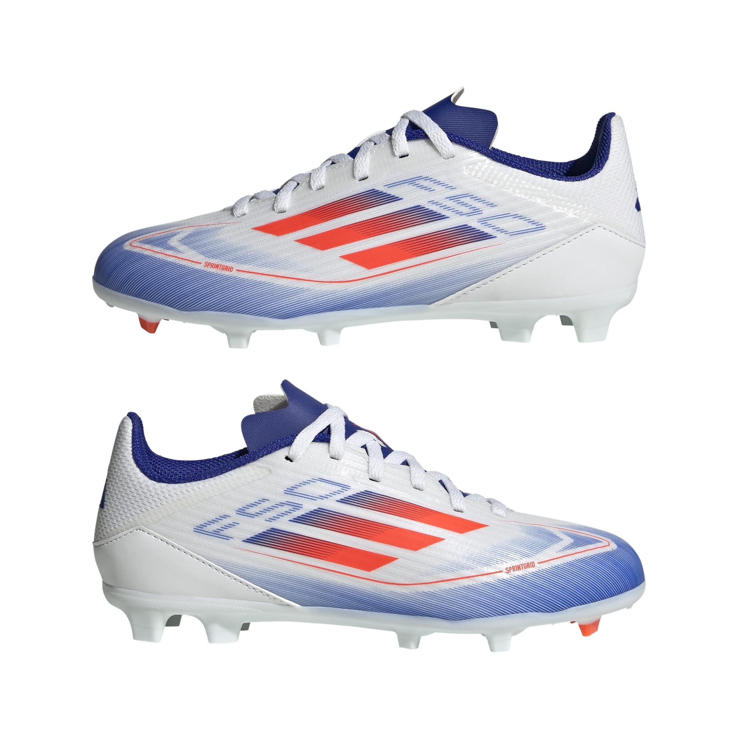 Unisex F50 League Firm/Multi-Ground Cleats, White, A701_ONE, large image number 12