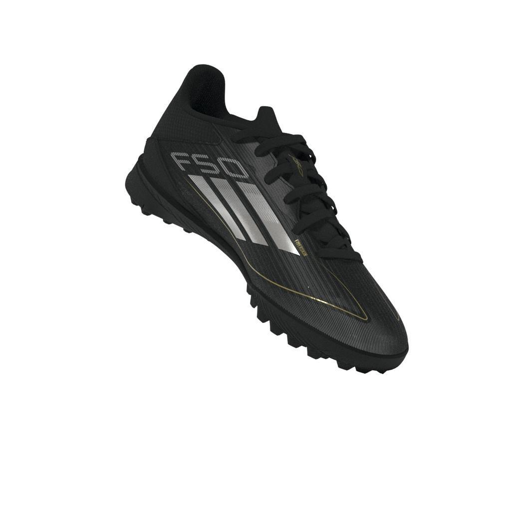 Kids Unisex F50 League Turf Boots, Black, A701_ONE, large image number 7