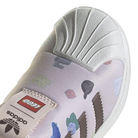 Kids Unisex Adidas Superstar 360 X Lego Shoes, White, A701_ONE, large image number 3