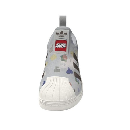 Kids Unisex Adidas Superstar 360 X Lego Shoes, White, A701_ONE, large image number 7