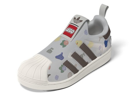 Kids Unisex Adidas Superstar 360 X Lego Shoes, White, A701_ONE, large image number 18