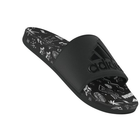 Unisex Adilette Comfort Sandals, Black, A701_ONE, large image number 1
