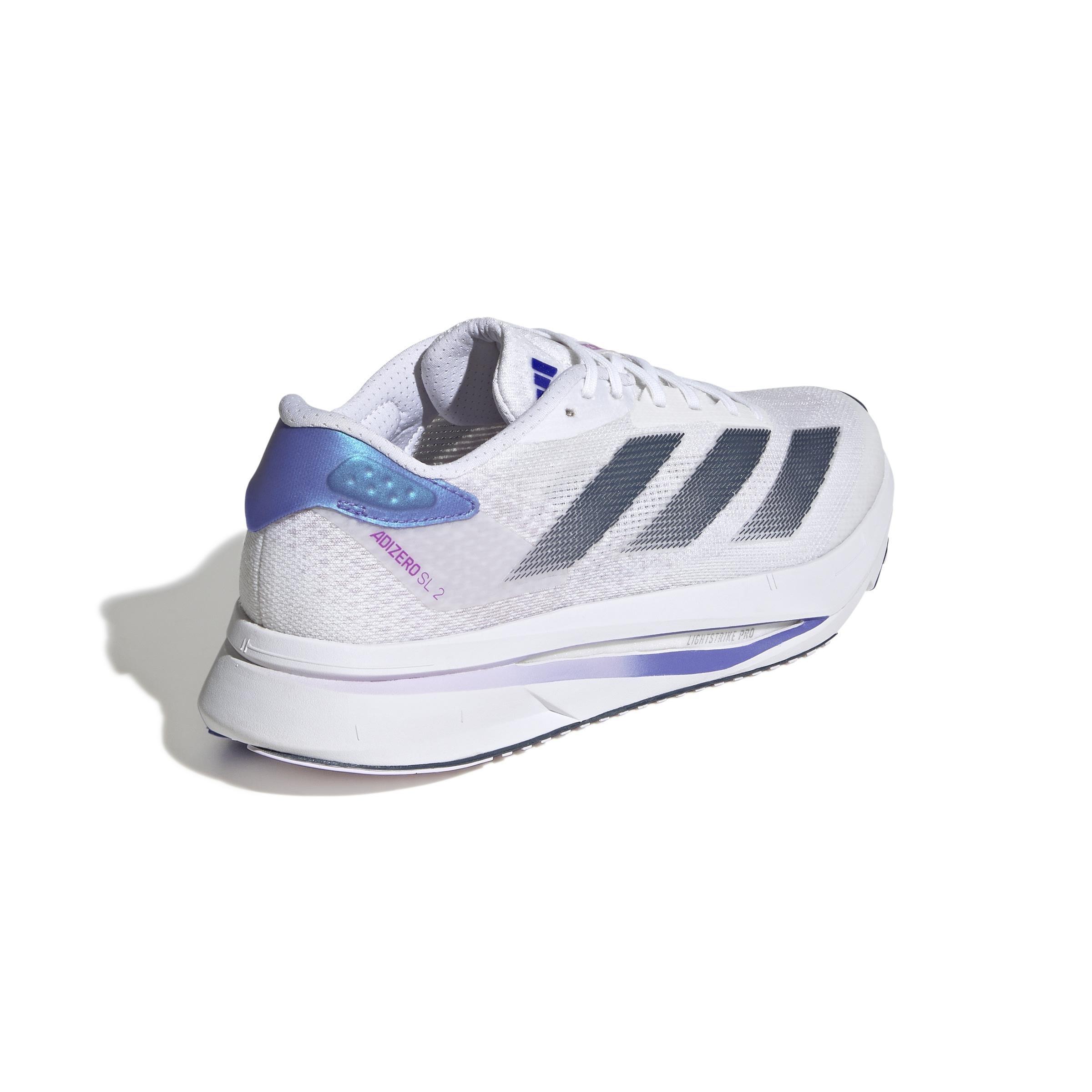 Adizero SL2 Running Shoes, White, A701_ONE, large image number 2