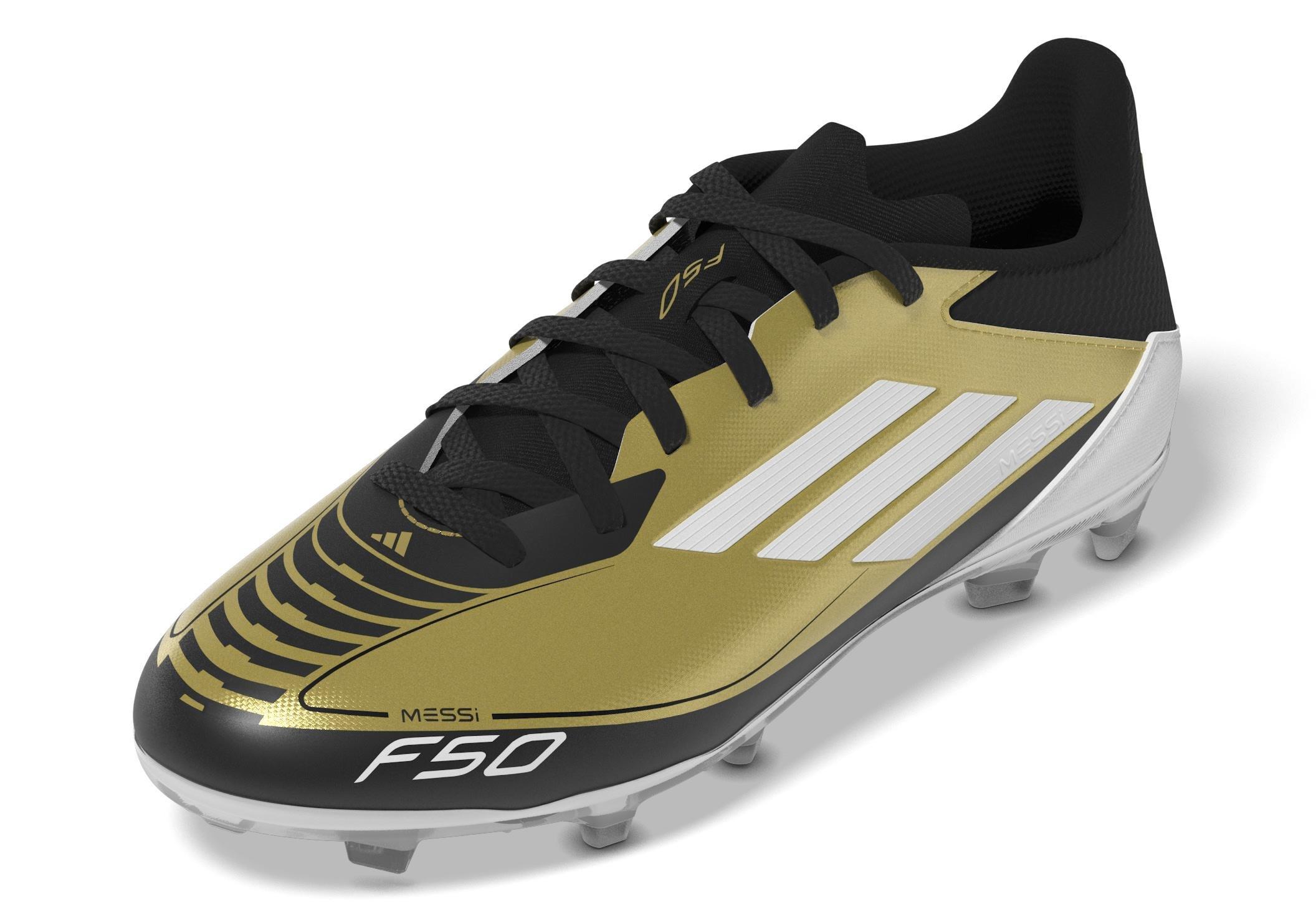 Unisex Messi F50 League Firm/Multi-Ground Boots, Beige, A701_ONE, large image number 5