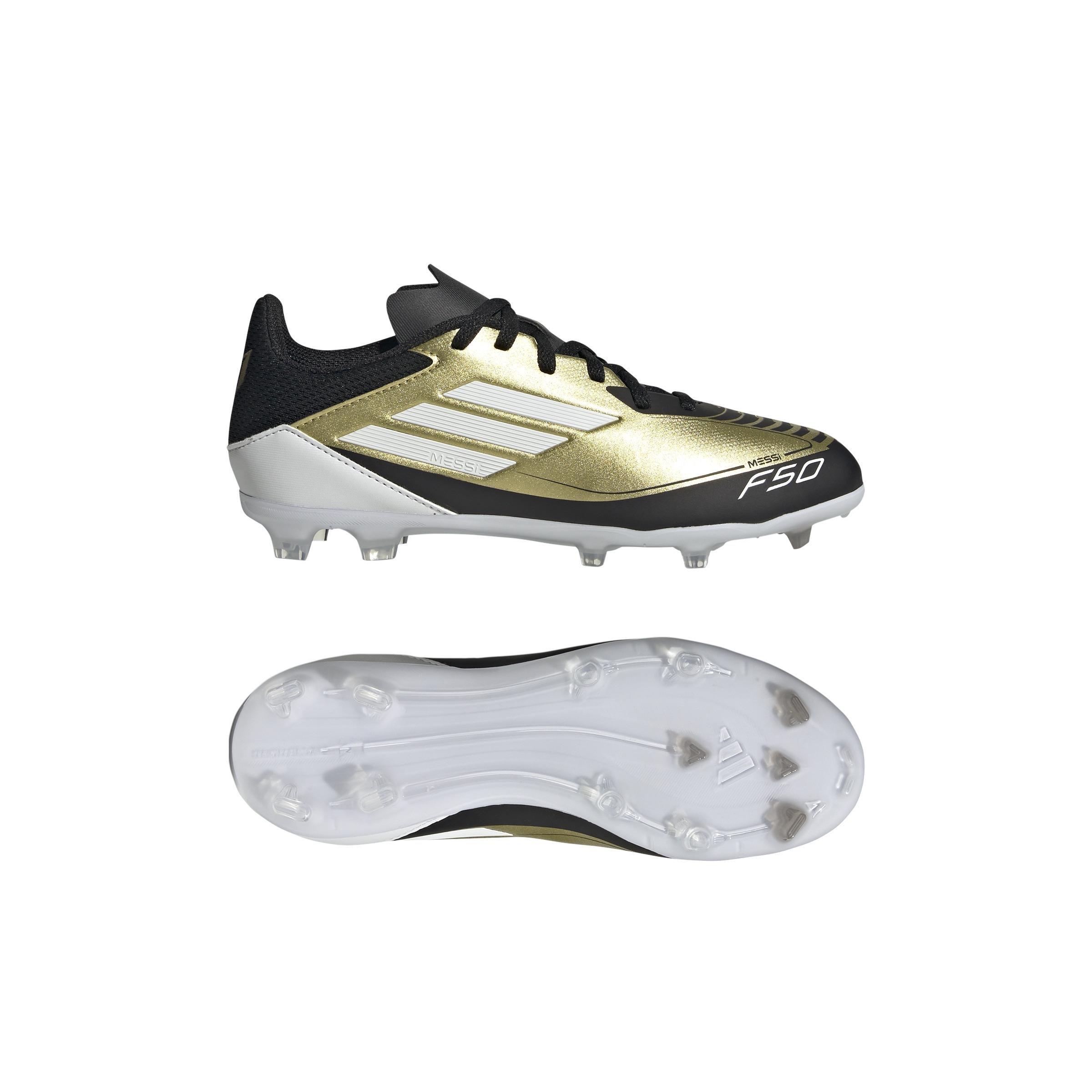 Kids Unisex Messi F50 League Firm/Multi-Ground Boots, Beige, A701_ONE, large image number 7