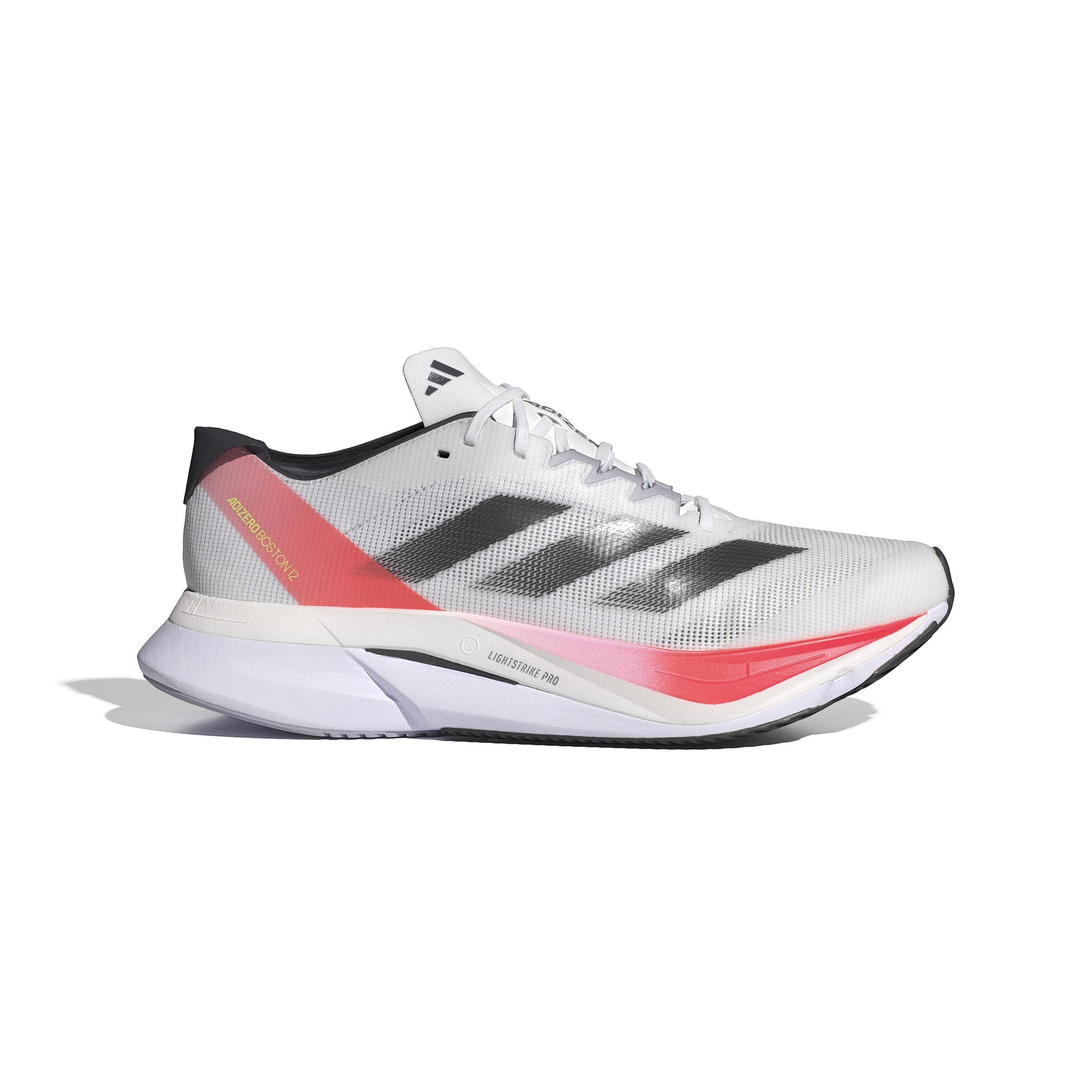 Adizero Boston 12 Shoes, White, A701_ONE, large image number 0