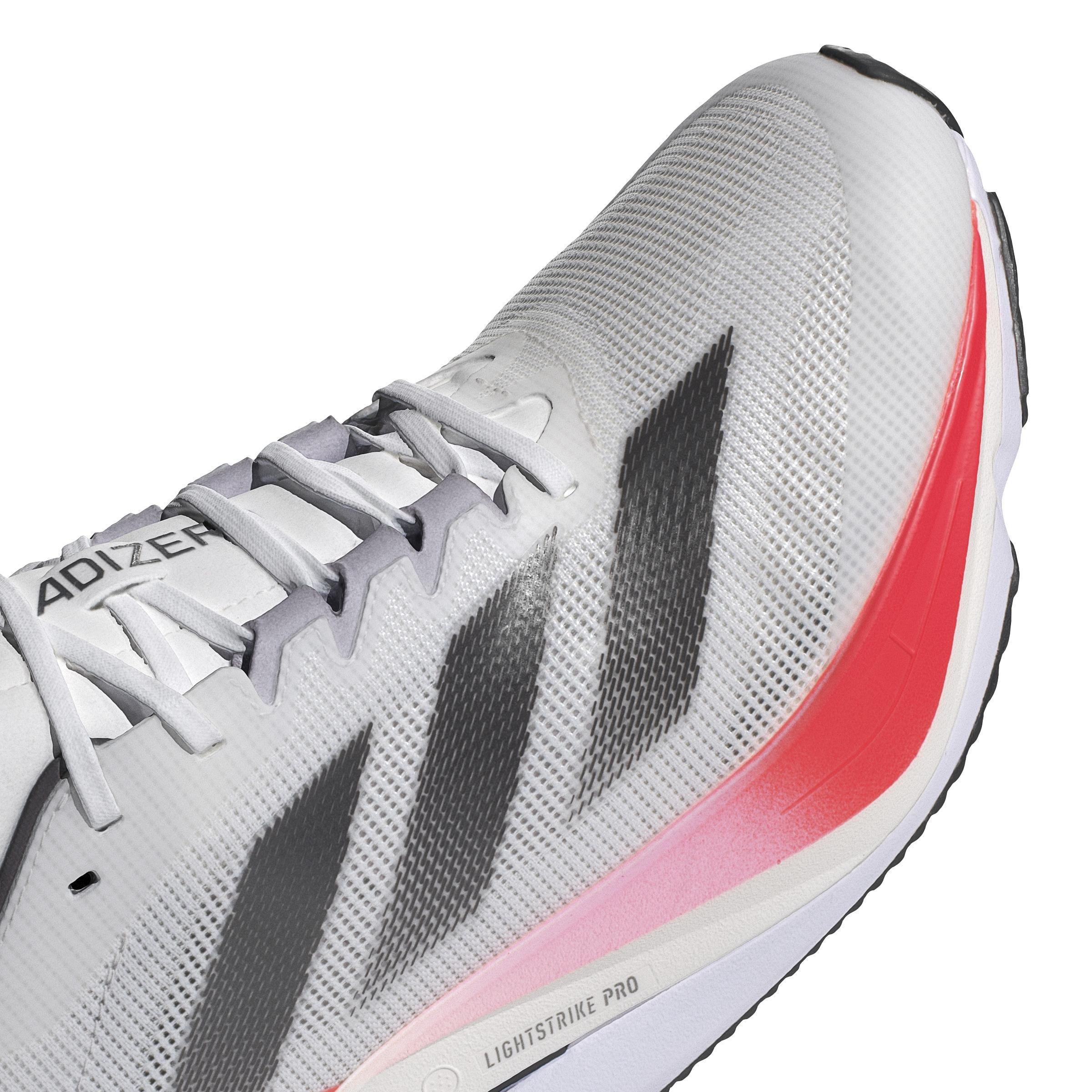 Adizero Boston 12 Shoes, White, A701_ONE, large image number 4