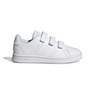 Unisex Kids Advantage Court Lifestyle Hook-And-Loop Shoes, White, A701_ONE, thumbnail image number 0