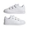 Unisex Kids Advantage Court Lifestyle Hook-And-Loop Shoes, White, A701_ONE, thumbnail image number 7