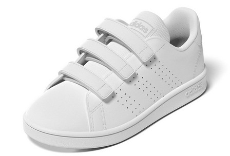 Unisex Kids Advantage Court Lifestyle Hook-And-Loop Shoes, White, A701_ONE, large image number 9