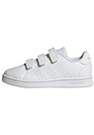 Unisex Kids Advantage Court Lifestyle Hook-And-Loop Shoes, White, A701_ONE, thumbnail image number 10