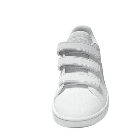 Unisex Kids Advantage Court Lifestyle Hook-And-Loop Shoes, White, A701_ONE, large image number 12