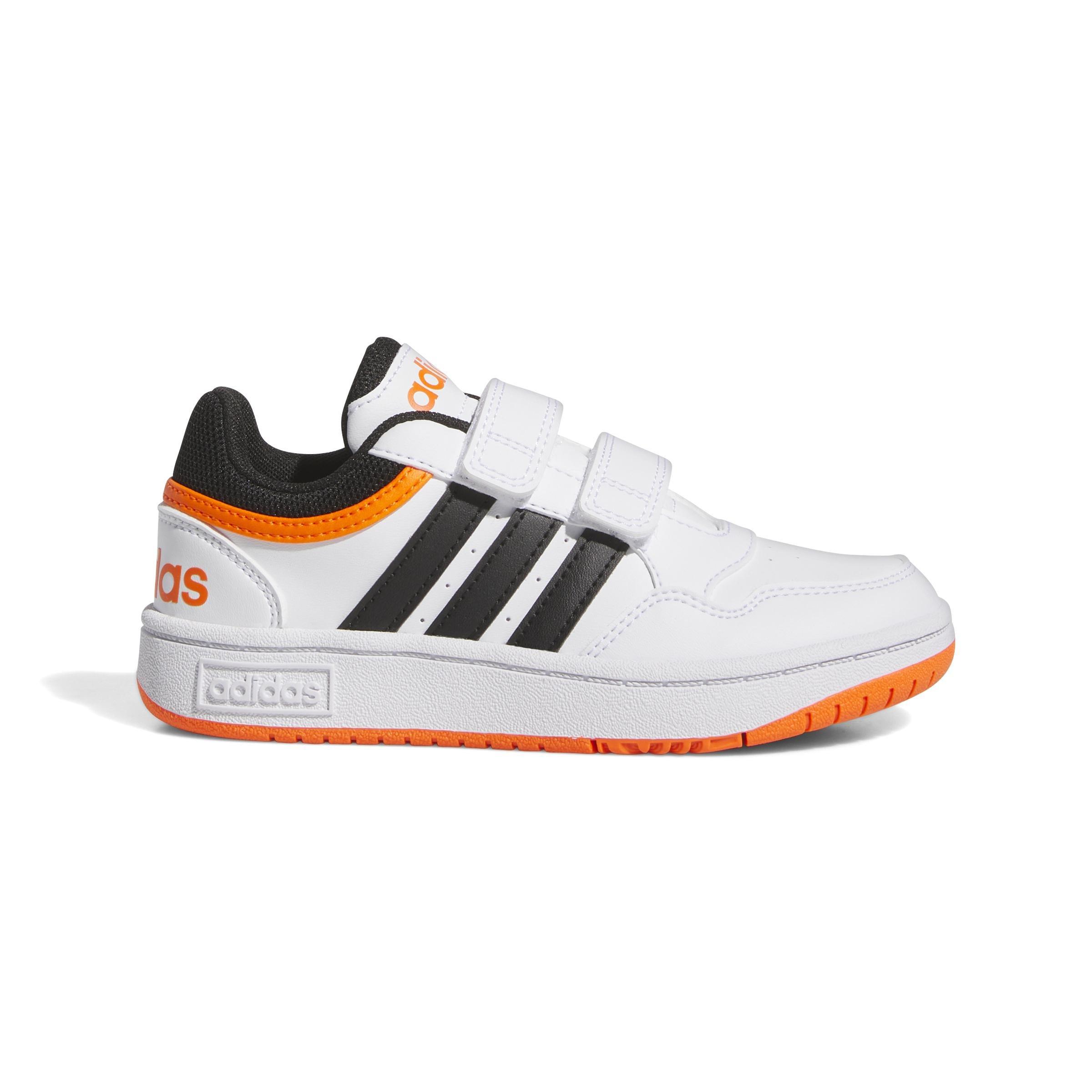 adidas - Unisex Kids Hoops Lifestyle Basketball Hook-And-Loop Shoes, White