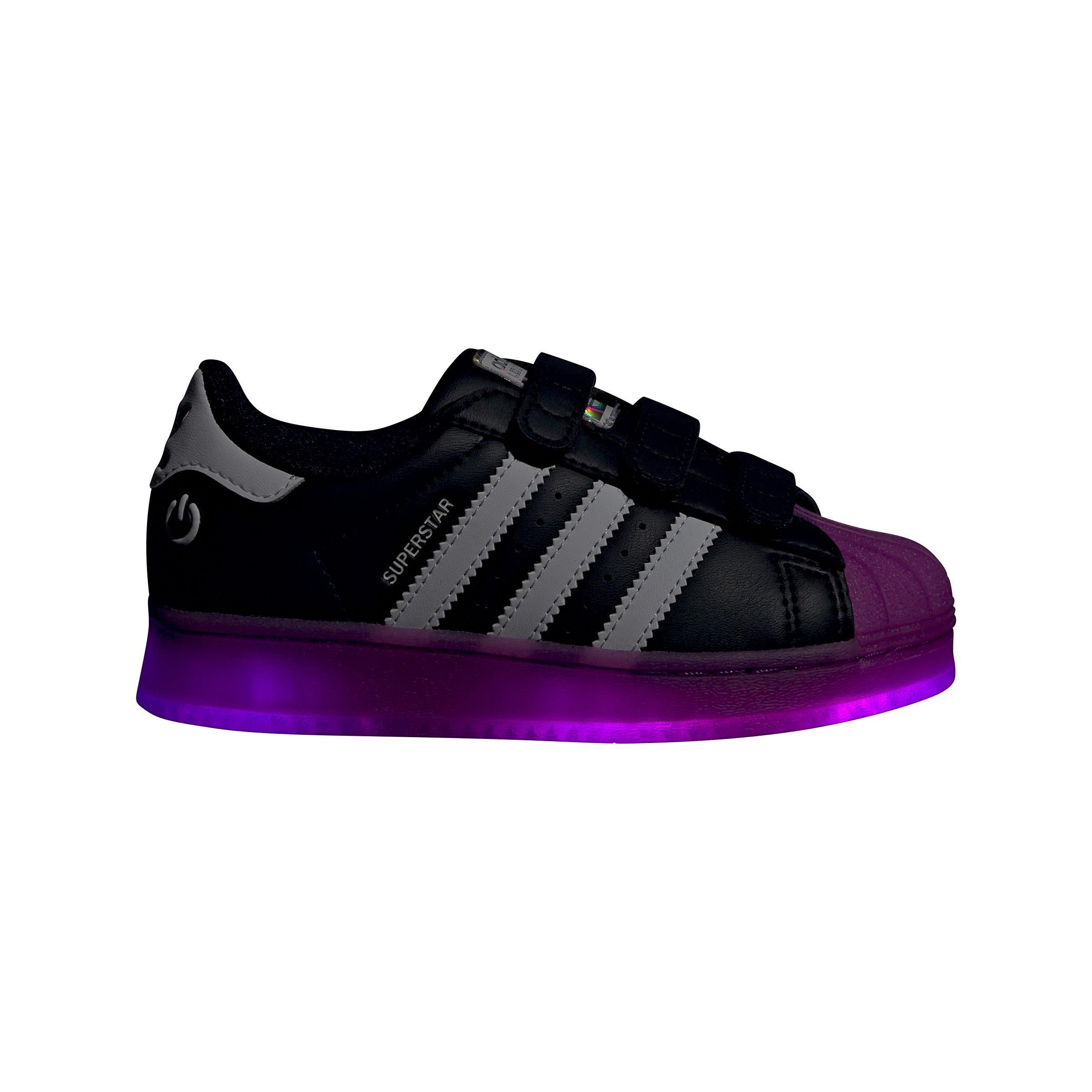 Unisex Kids Superstar LED Lights Comfort Closure Shoes, Black, , large image number 8