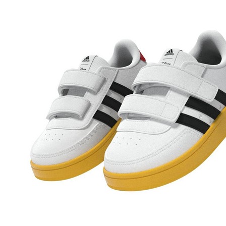 Unisex Kids Adidas Breaknet X Disney Shoes, White, A701_ONE, large image number 4