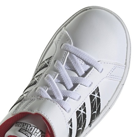 Unisex Kids Adidas Grand Court X Marvel Shoes, White, A701_ONE, large image number 3