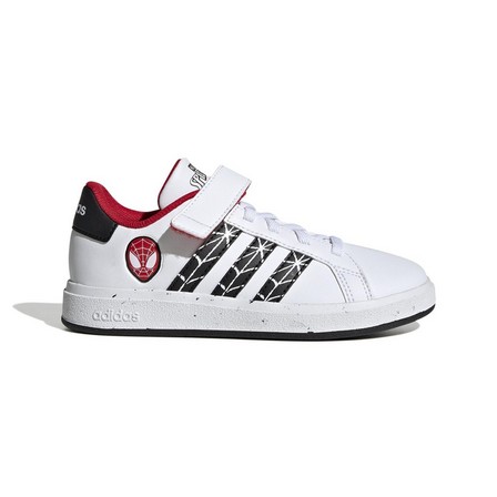 Unisex Kids Adidas Grand Court X Marvel Shoes, White, A701_ONE, large image number 6