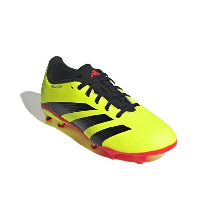 Kids Unisex Predator League Firm Ground Football Boots, Yellow, A701_ONE, large image number 1