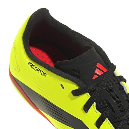Kids Unisex Predator League Firm Ground Football Boots, Yellow, A701_ONE, large image number 3