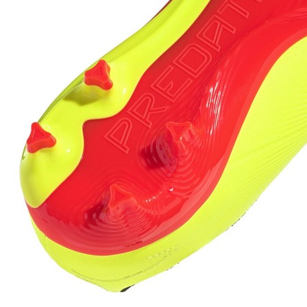 Kids Unisex Predator League Firm Ground Football Boots, Yellow, A701_ONE, large image number 4