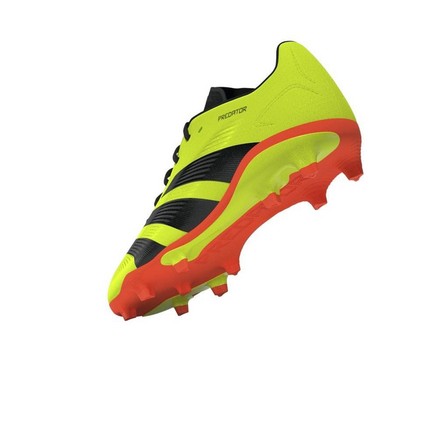 Kids Unisex Predator League Firm Ground Football Boots, Yellow, A701_ONE, large image number 6