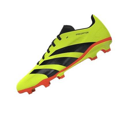 Kids Unisex Predator League Firm Ground Football Boots, Yellow, A701_ONE, large image number 10