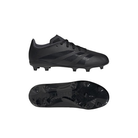 Unisex Kids Predator League Firm Ground Football Boots, Black, A701_ONE, large image number 6