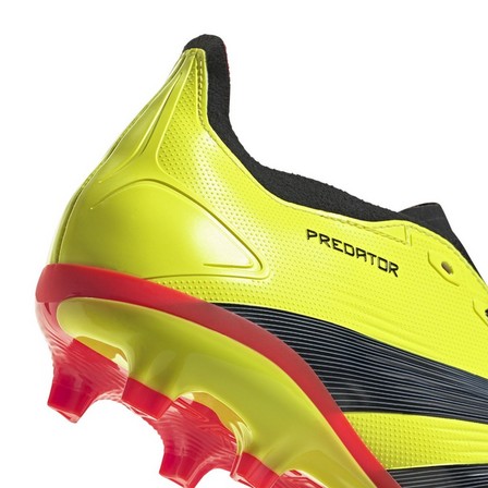 Unisex Predator League Firm Ground Football Boots, Yellow, A701_ONE, large image number 6